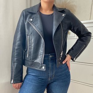 Top Shop Black Faux Leather Jacket